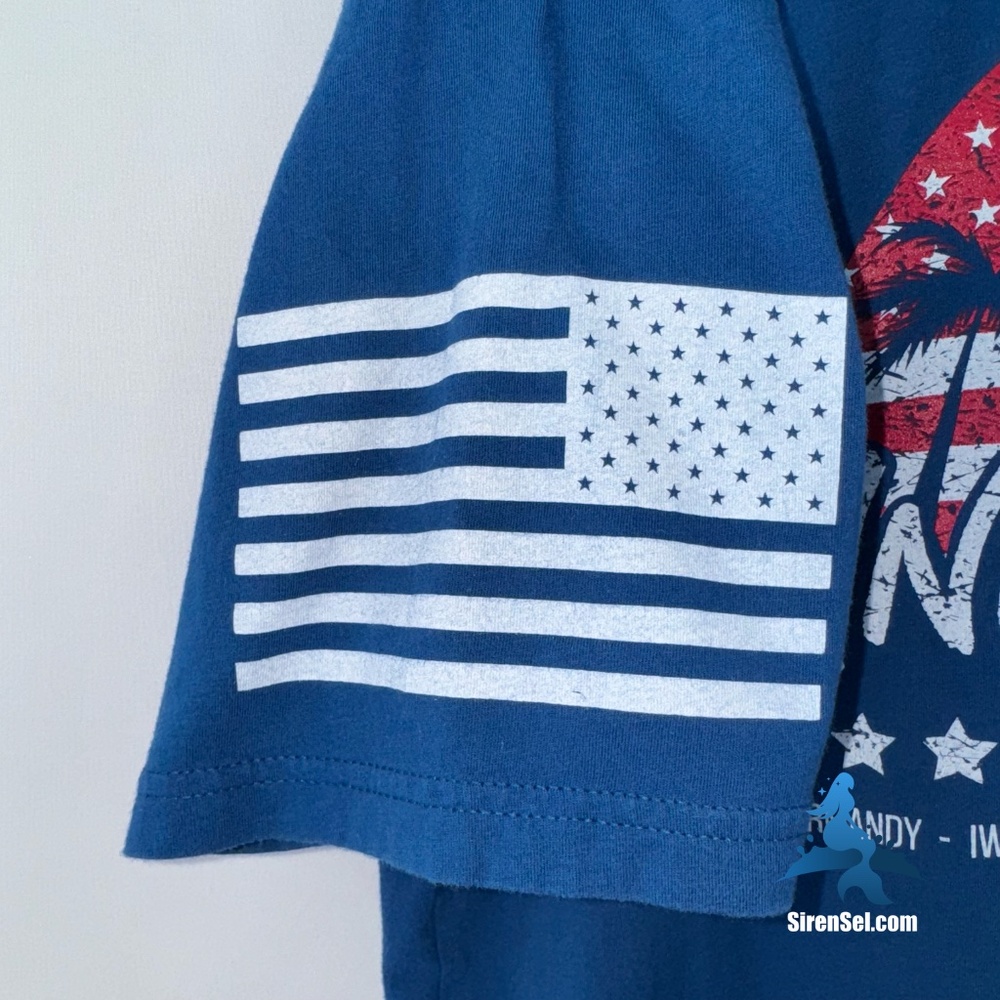 1122 Limited Edition Grunt Style Uncle Sam's Beach Resorts T-Shirt - XL - Blue - Picture 3 of 7